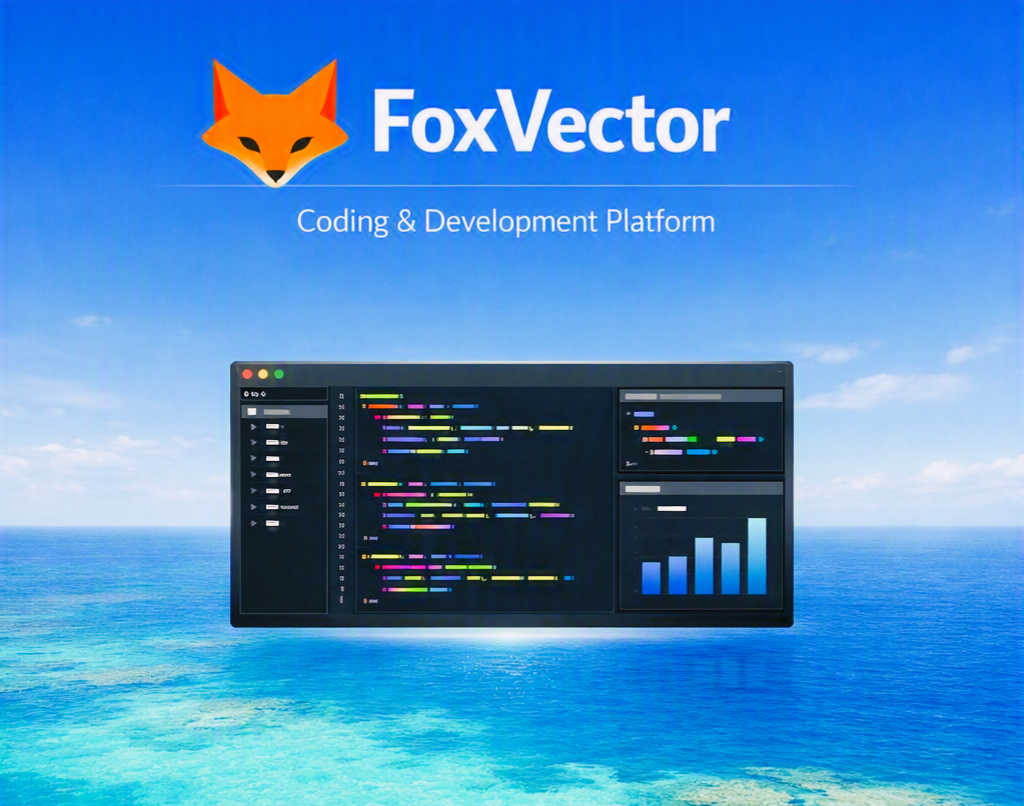 FoxVector tile preview showing a coding and development dashboard